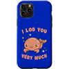 Kawaii Triangle Custodia per iPhone 11 Pro I LOB YOU MOLTO Cute Lobster Pun