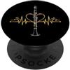 Reed Rhythm Clarinetto Heartbeat Note musicali Orchestra suonatore di fiato PopSockets PopGrip Adesivo
