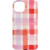 generic Custodia per iPhone 15 Plus Grafica Coquette Plaid Rosa Pastello