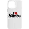LOVE OF SIMBA HEART NAME APPAREL Custodia per iPhone 14 Pro Max I LOVE HEART SIMBA NOME SU UNA TEE