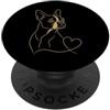 Boston Terrier Dog Lover Gifts for Women Amante dei cani Boston Terrier Line Art PopSockets PopGrip Adesivo