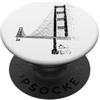 Ponte del Golden Gate per i fan di San F San Francisco Golden Gate Bridge Vintage Skyline California PopSockets PopGrip Adesivo