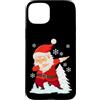 Dabbing Funny Christmas Co. Custodia per iPhone 15 Plus Dabbing Babbo Natale divertente Natale