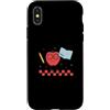 Funny Apple Gifts Apple Fruit Lovers Custodia per iPhone X/XS Groovy Apple Art per ragazze bambini donne amanti della frutta mela
