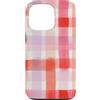 generic Custodia per iPhone 13 Pro Grafica Coquette Plaid Rosa Pastello