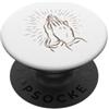 God's World Pregare Mani Cristiane Fede e Preghiera Line Art PopSockets PopGrip Adesivo