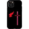 MASH MOSH Custodia per iPhone 11 Pro Corea del Nord, mappa, silhouette, bandiera, strisce, orgoglio gra