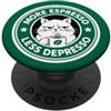 Gatti Animali domestici Accessori Gatti Caffè Espresso-Machine Chicchi di Caffè Gatti-Espresso PopSockets PopGrip Adesivo