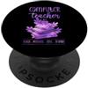 Matching Groovy 60s Style Teacher Spirit Insegnante di computer Insegnare Motivare Amore Inspira Scuola Motto PopSockets PopGrip Adesivo