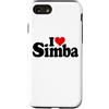 LOVE OF SIMBA HEART NAME APPAREL Custodia per iPhone SE (2020) / 7/8 I LOVE HEART SIMBA NOME SU UNA TEE