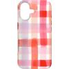 generic Custodia per iPhone 17 Grafica Coquette Plaid Rosa Pastello