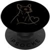 Chihuahua Lover Gifts for Women Amante dei cani Chihuahua Line Art PopSockets PopGrip Adesivo