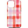 generic Custodia per iPhone 12 Pro Max Grafica Coquette Plaid Rosa Pastello