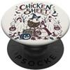 Halloween in October Divertenti polli di Halloween in costumi fantasma e strega PopSockets PopGrip Adesivo