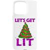 Christmas Funny Gifts Co. Custodia per iPhone 15 Pro Max Divertente albero di Natale brutto Let's Get Lit