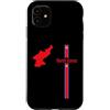 MASH MOSH Custodia per iPhone 11 Corea del Nord, mappa, silhouette, bandiera, strisce, orgoglio gra