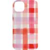 generic Custodia per iPhone 14 Plus Grafica Coquette Plaid Rosa Pastello