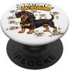 Umorismo sul cane con anatomia del basso Anatomia del bassotto Proprietario di un cane divertente PopSockets PopGrip Adesivo
