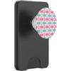Angela Dow Designs Moderno design geometrico intrecciato in rosa e blu foglia di tè PopSockets PopWallet per MagSafe