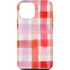 generic Custodia per iPhone 12 mini Grafica Coquette Plaid Rosa Pastello