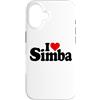 LOVE OF SIMBA HEART NAME APPAREL Custodia per iPhone 16 I LOVE HEART SIMBA NOME SU UNA TEE