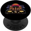 Retro Sound Amplificatore a tubo vintage retrò tramonto audiofilo Audio Art PopSockets PopGrip Adesivo