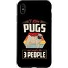 Sweet and Playful Aesthetic Dog Attitude Custodia per iPhone XS Max Mi piacciono i carlini e forse mi piacciono 3 persone