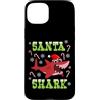 Shark Funny Christmas Apparel Co. Custodia per iPhone 15 Plus Babbo Natale squalo divertente Natale