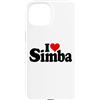 LOVE OF SIMBA HEART NAME APPAREL Custodia per iPhone 15 I LOVE HEART SIMBA NOME SU UNA TEE