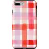 generic Custodia per iPhone 7 Plus/8 Plus Grafica Coquette Plaid Rosa Pastello