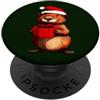 Christmas Animals Flanella Babbo Natale PopSockets PopGrip Adesivo