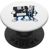 Digital Bytes Floppy Disk E USB Drive Tech Retro Computer Cartoon PopSockets PopGrip Adesivo