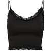 Only Onlvicky - Top Corto Senza Cuciture in Pizzo Canotta Donna (Pacco da 1)