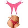 ohyeahlady Taglie Forti Slip Sexydonna Hot Aperto con Fiocco Vita Bassa Perizoma Donna Seducente Pizzo Aperti Tanga Elasticizzate Mutandine Curvy Underwear Lingerie Sexy Intimo Bikini