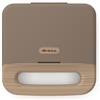 Ariete 1971 Tostiera Breakfast Wood, Griglia Elettrica Panini, 750W, Effetto Legno, Piastra Antiaderente Grill 23x13cm, Riponimento Verticale, Tortora