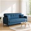 Dmora Divano Letto 3 Posti Pascual 211x92 cm Grigio Chiaro Contenitore di Apertura Click-clack, Lavabile