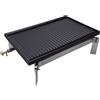 Fonderia Bongiovanni Fornello acciaio inox a gas e bistecchiera in ghisa 60x40 cm