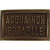 Fonderia Bongiovanni Targa acqua non potabile
