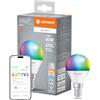 LEDVANCE Lampada LED SMART+ MATTER, smerigliata, 4,9W, 470lm, forma a sfera E14, luce colorata e luce bianca, compatibile con Google, Alexa, Apple, app o controllo vocale, durata fino a 20.000 ore