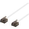 DELTACO U / UTP Cavo patch Cat6a, piatto, spessore 1 mm, 3 m, bianco