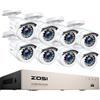 OEM Sistema di telecamere di sorveglianza, DVR a 8 canali, telecamera da 5MP, nessuna, bianco