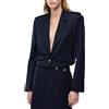 PINKO GIACCA MANNA CROPPED - 107715A3MS - blu scuro