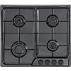 Delonghi De'Longhi FFN 46 ASV piano cottura Nero Da incasso 58 cm Gas 4 Fornello(i)