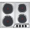 Delonghi De'Longhi FFI 46 ER piano cottura Acciaio inossidabile Da incasso 60 cm Piastra sigillata 4 Fornello(i)