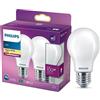 Philips LED Lampadina Goccia, 2 pz, 10.5W, attacco E27, Luce Bianca Calda, non dimmerabile