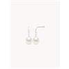 ATELIERS SAINT GERMAIN Orecchini a goccia in oro bianco con perle fatti a mano Annabelle - Bianco