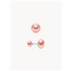 Compagnie Générale des Perles Orecchini in argento con perle Velmarelle - Rosé, Argento