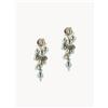 Otazu Orecchini piccoli fatti a mano placcati in oro con perle Ultimate Pearl - Grigio