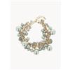 Otazu Bracciale fatto a mano placcato in oro con perle Ultimate Pearl - Grigio