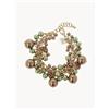 Otazu Bracciale placcato in oro con cristalli Swarovski Ultimate - Verde, Marrone